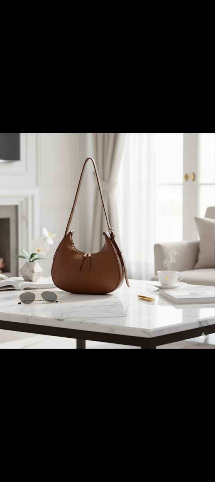 Crescent Moon Big Shoulder Bag —   handbag by HandbagsAvenue